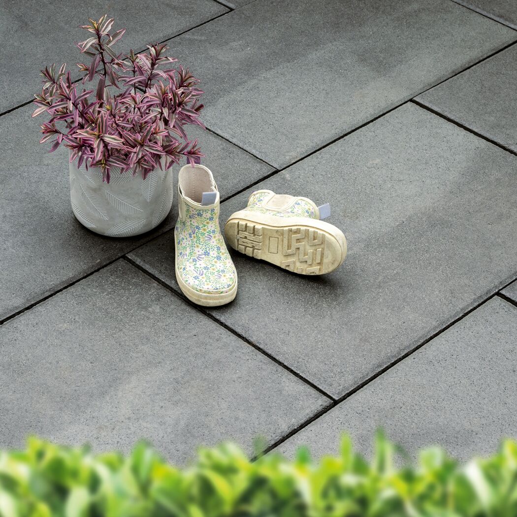 Terrassenplatte 'T-Court Protect' quarzitfarben 60 x 40 x 4 cm