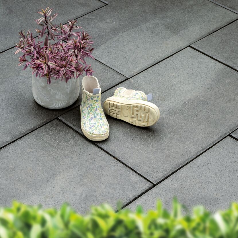 Terrassenplatte 'T-Court Protect' quarzitfarben 60 x 40 x 4 cm