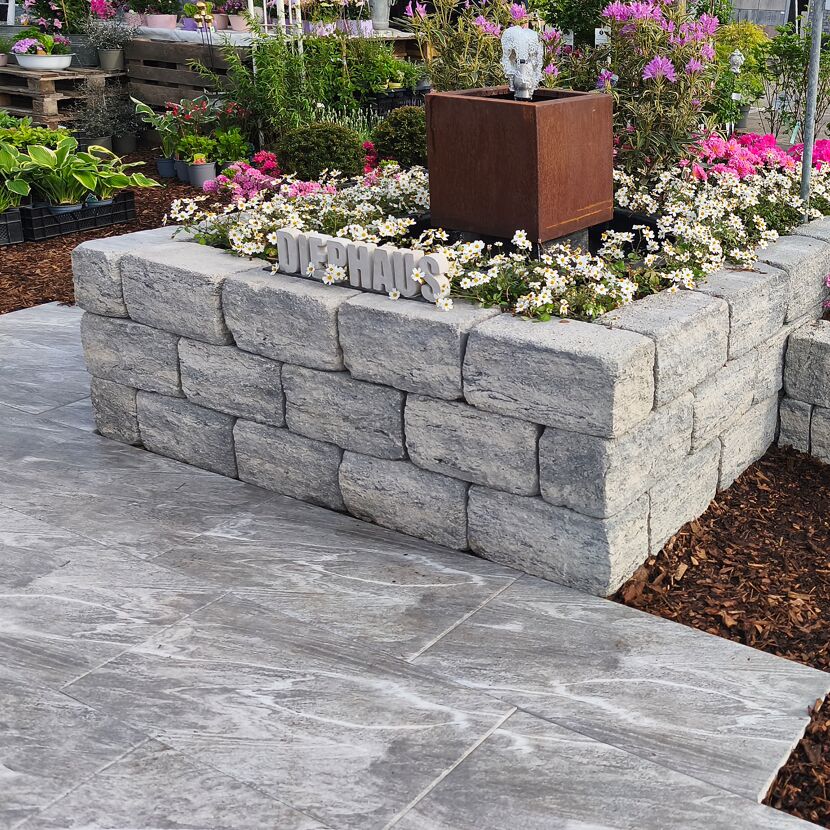 Terrassenplatte 'T-Court Elegance' mittelgrau 60 x 40 x 4 cm
