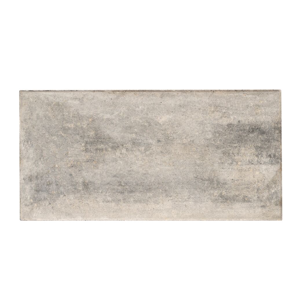 Terrassenplatte 'T-Court Solid' weiß/schwarz 80 x 40 x 4 cm