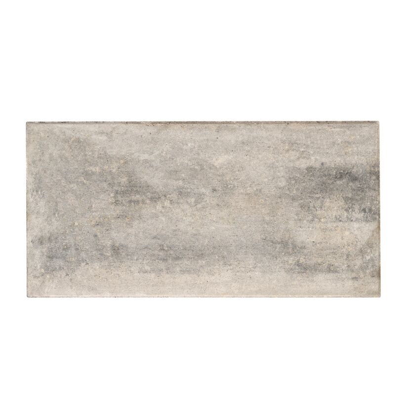 Terrassenplatte 'T-Court Solid' weiß/schwarz 80 x 40 x 4 cm