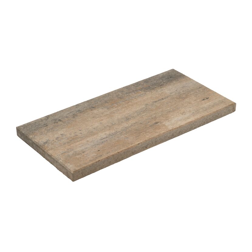 Terrassenplatte 'T-Court Solid' muschelkalkfarben 80 x 40 x 4 cm