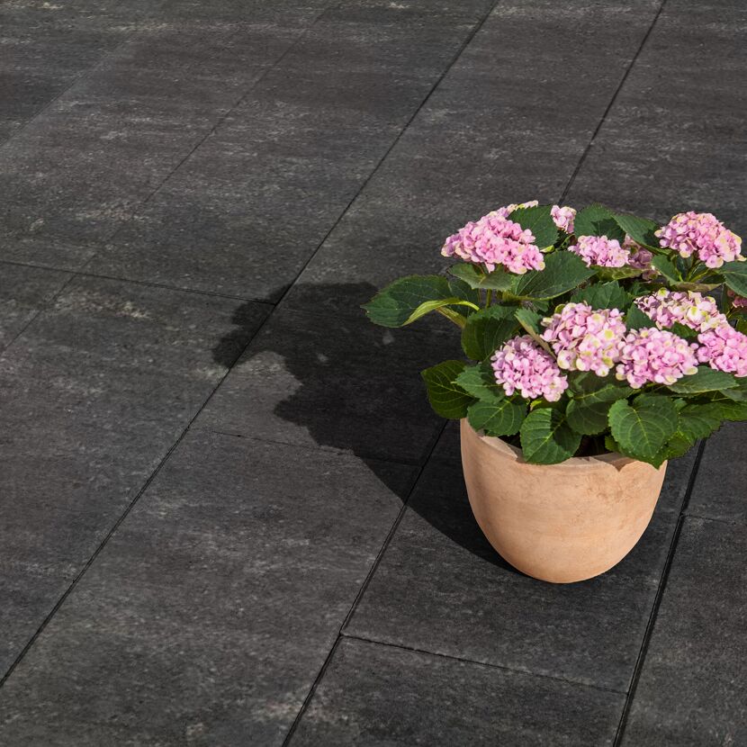 Terrassenplatte 'T-Court Solid' quarzitfarben 60 x 30 x 4 cm