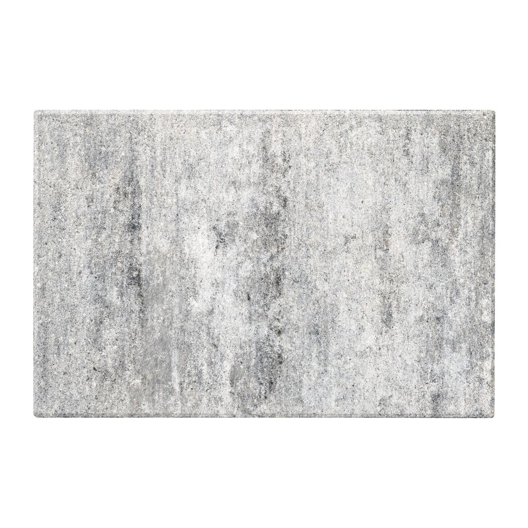Terrassenplatte 'T-Court Solid' weiß/schwarz 60 x 40 x 4 cm