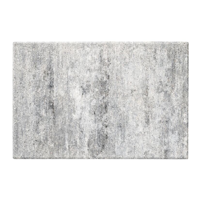 Terrassenplatte 'T-Court Solid' weiß/schwarz 60 x 40 x 4 cm