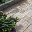 Terrassenplatte 'T-Court Blend' muschelkalkfarben mehrformatig