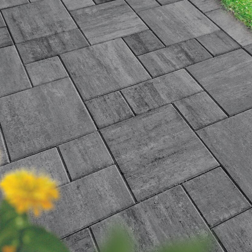 Terrassenplatte 'T-Court Blend' quarzitfarben mehrformatig