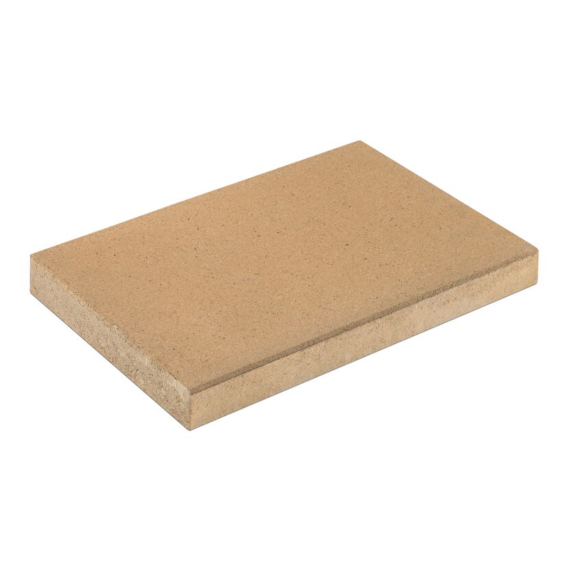 Sandfarbene Abdeckplatte 'T-Wall System'.
