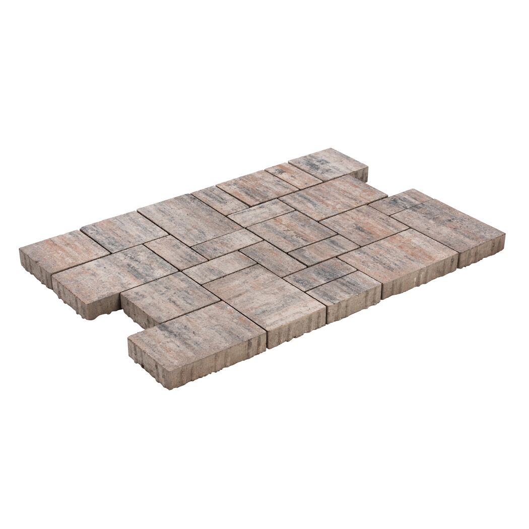 Pflasterstein 'T-Place Various' muschelkalkfarben mehrformatig