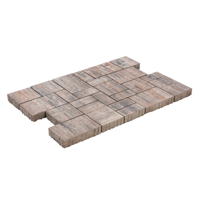 Pflasterstein 'T-Place Various' muschelkalkfarben mehrformatig