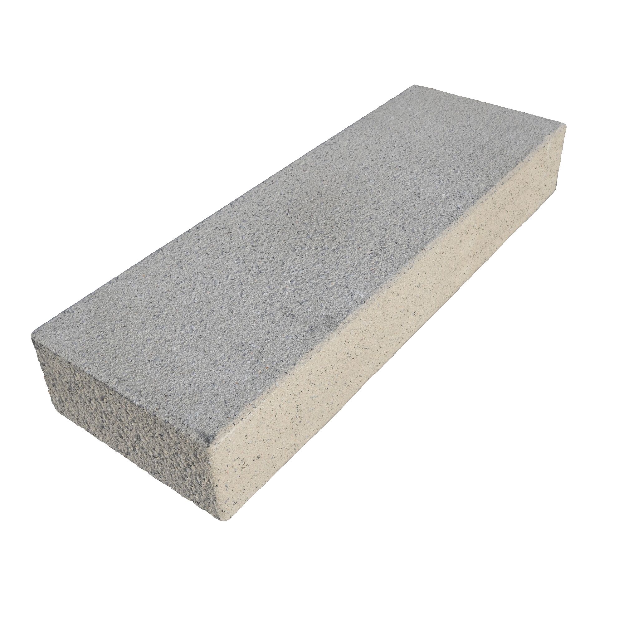 Granitfarbene Blockstufe 'T-Stair Shine'.