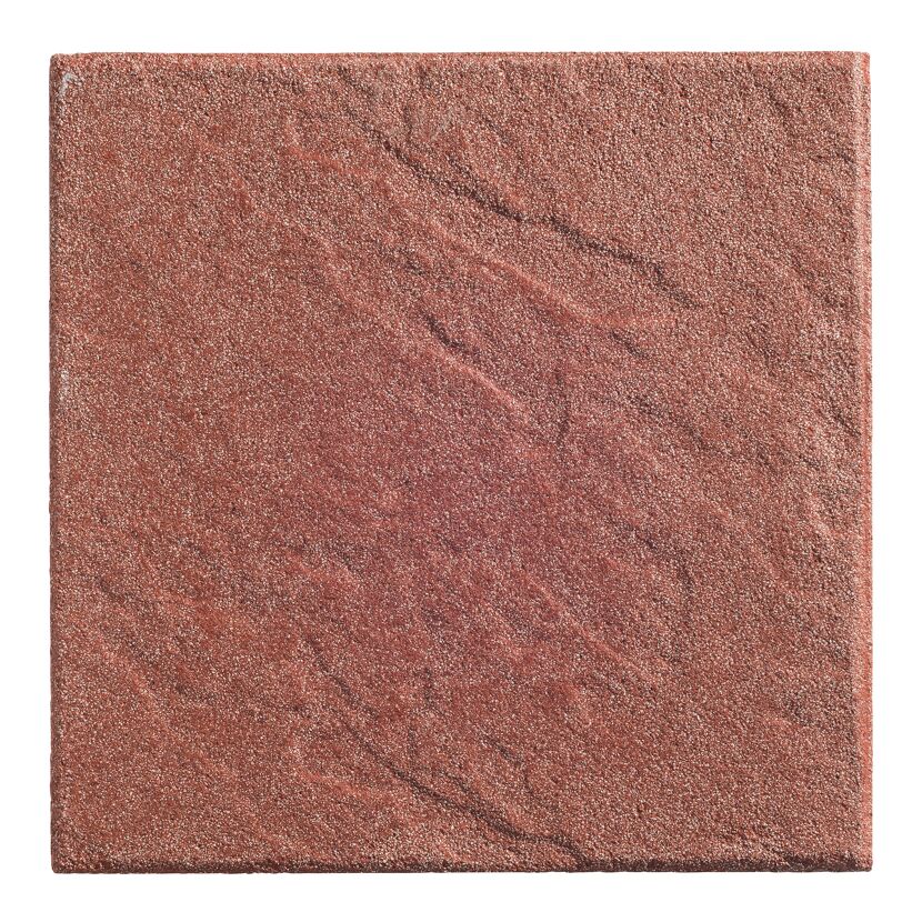 Terrassenplatte 'T-Court Grit' rot 40 x 40 x 4 cm