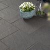 Terrassenplatte 'T-Court Posh' basaltfarben/schwarz 40 x 40 x 4 cm