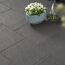 Terrassenplatte 'T-Court Posh' basaltfarben/schwarz 40 x 40 x 4 cm