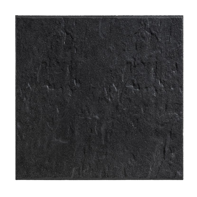 Terrassenplatte 'T-Court Grit' basaltfarben/schwarz 40 x 40 x 4 cm