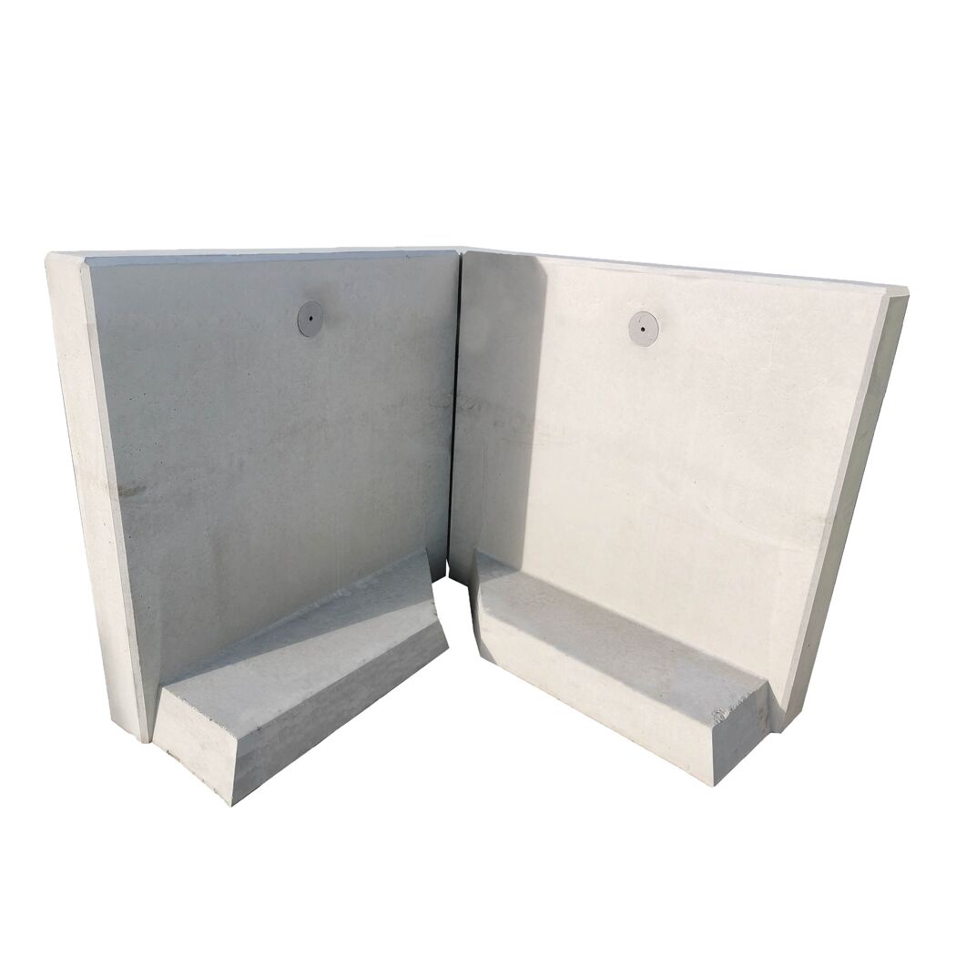 Graue L-Steinecke aus Beton