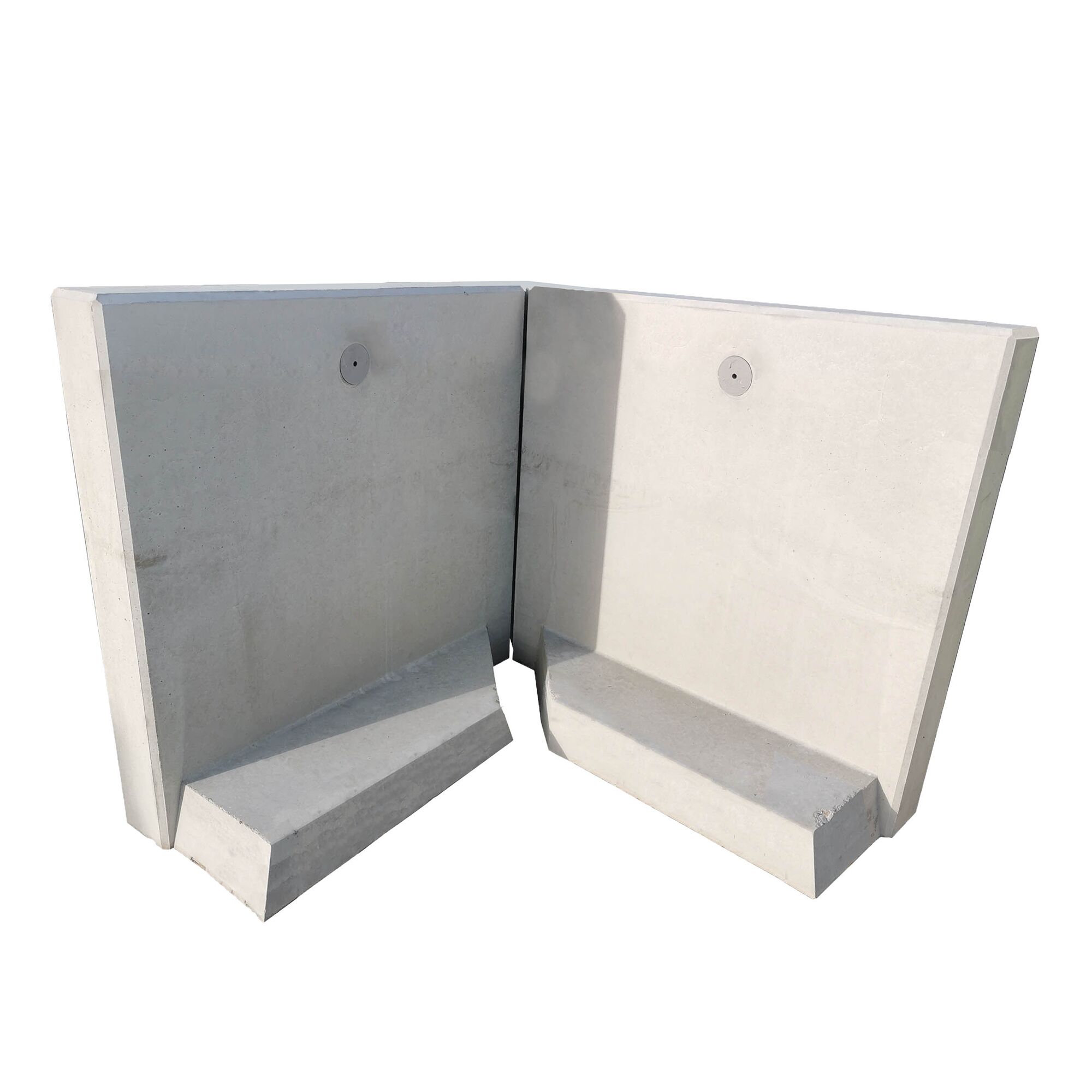 Graue L-Steinecke aus Beton