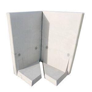 L-Stein-Ecke grau 180 x 100 x 8 cm