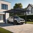Einzelcarport 'Wing Plus Standard' Aluminium anthrazit 293 x  250 x 530 cm