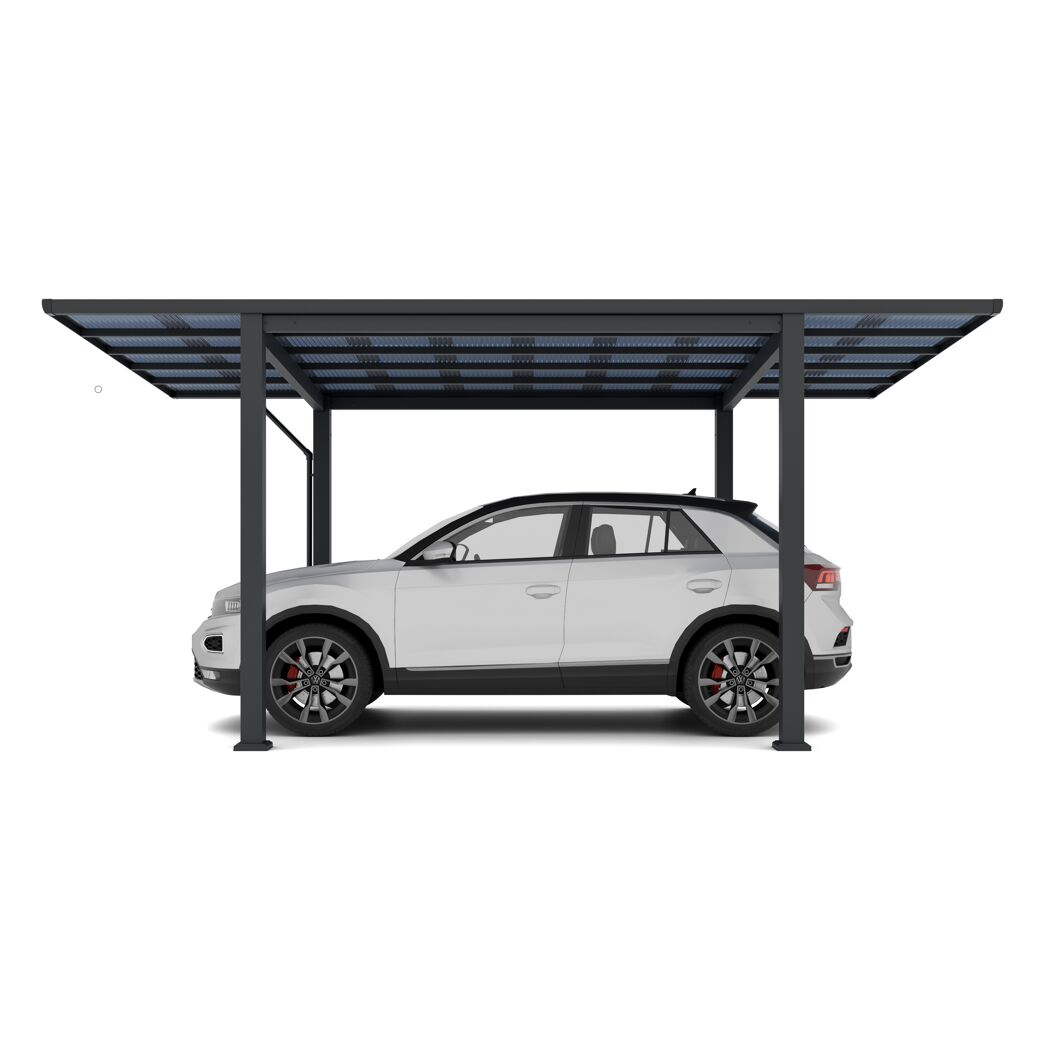 Einzelcarport 'Wing Plus Standard' Aluminium anthrazit 293 x  250 x 530 cm
