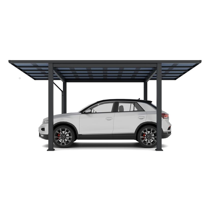 Einzelcarport 'Wing Plus Standard' Aluminium anthrazit 293 x  250 x 530 cm