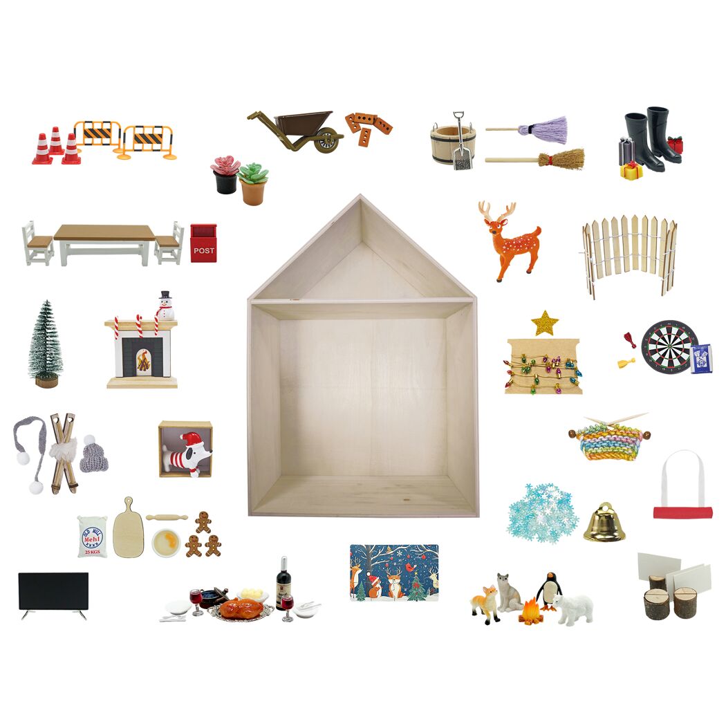 Adventskalender Weihnachtswichtelhaus 24-teilig
