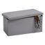 Sitzbank mit integriertem Stauraum grau 76 x 38 x 38 cm