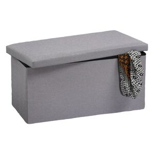 Sitzbank mit integriertem Stauraum grau 76 x 38 x 38 cm