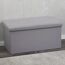 Sitzbank mit integriertem Stauraum grau 76 x 38 x 38 cm