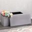 Sitzbank mit integriertem Stauraum grau 76 x 38 x 38 cm