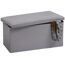 Sitzbank mit integriertem Stauraum grau 76 x 38 x 38 cm