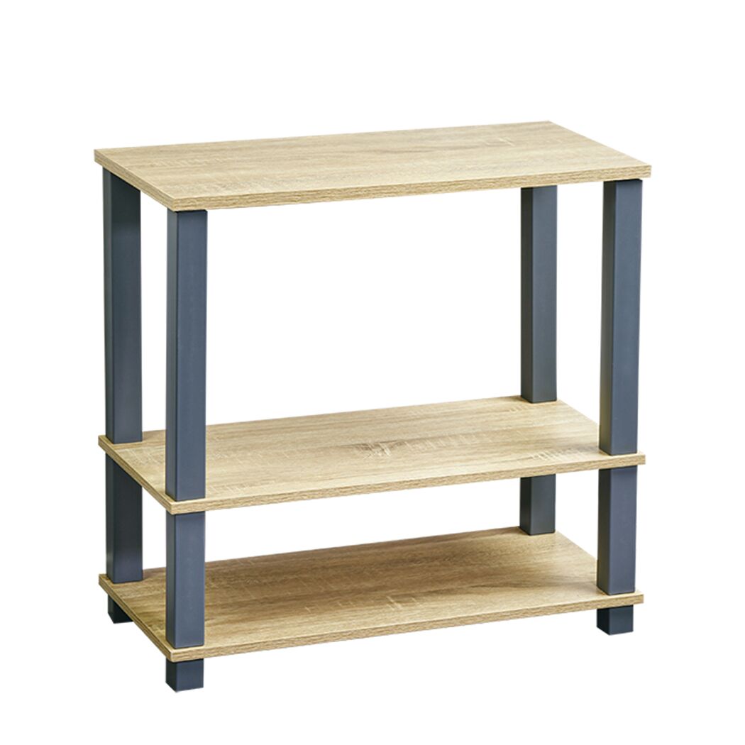 Regal in Grau mit Holzoptik