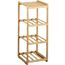 Aufbewahrungsregal mit 3 Stoffboxen Bambus braun 29,5 x 87 x 33,5 cm