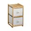Aufbewahrungsregal mit 2 Stoffboxen Bambus braun 29,5 x 57 x 33,5 cm