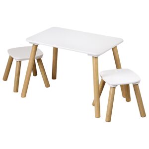 Kindersitzgruppe holzfarben/weiß 3-teilig