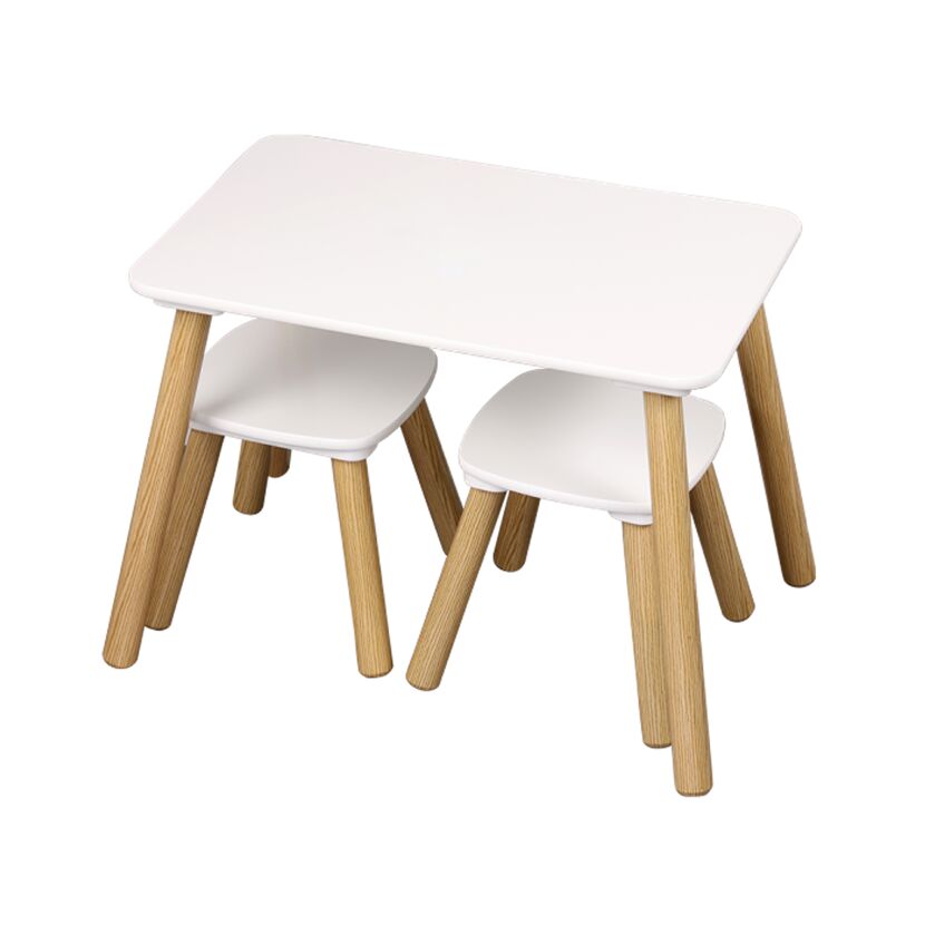 Kindersitzgruppe holzfarben/weiß 3-teilig