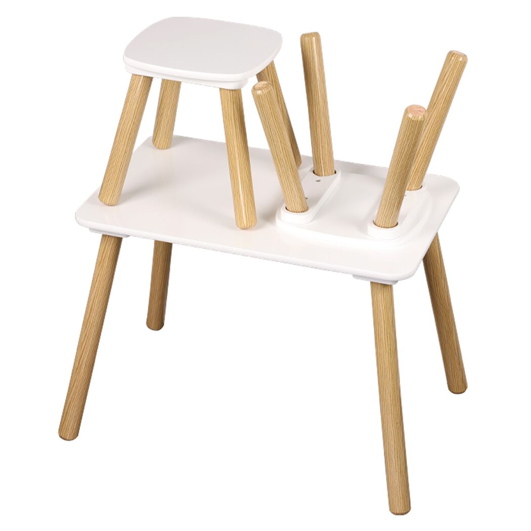 Kindersitzgruppe holzfarben/weiß 3-teilig