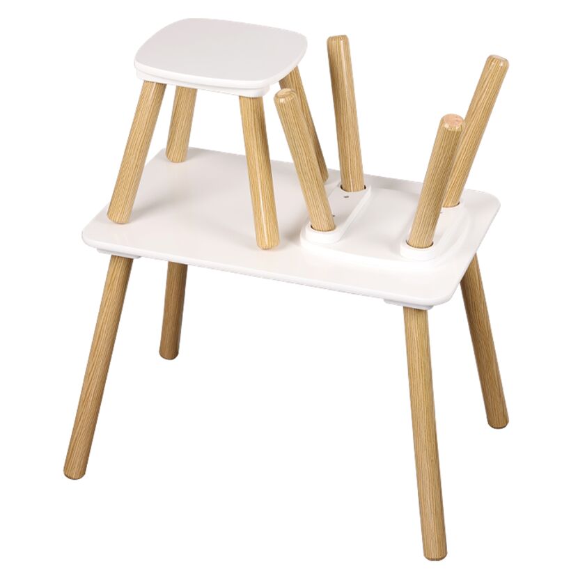 Kindersitzgruppe holzfarben/weiß 3-teilig