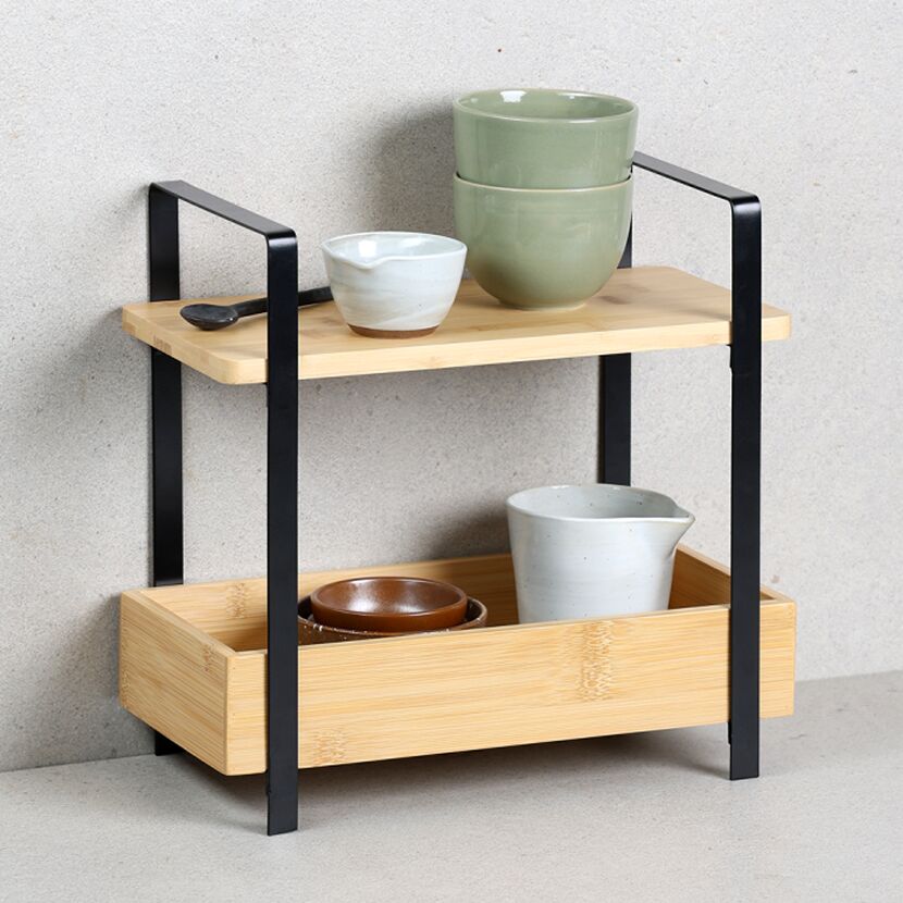 Küchenregal Bambus braun 30 x 30 x 14 cm