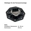 Terrassenlager Kunststoff 16,2 x 16,2 x 1,8 cm schwarz