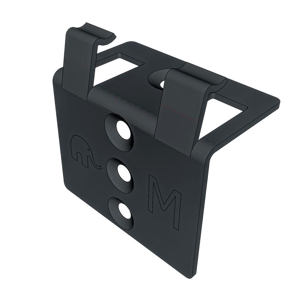 Montageclip Edelstahl 4 x 2,3 x 40,3 cm schwarz 16 Stück