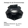 Terrassenlager Kunststoff 16,2 x 16,2 x 6 cm schwarz