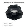 Terrassenlager Kunststoff 16,2 x 16,2 x 6 cm schwarz