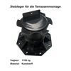 Terrassenlager Kunststoff 20,5 x 20,5 x 14 cm schwarz