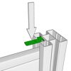 Zubehör Edelstahl 4,7 x 2 x 1,5 cm grau/schwarz 2 Stück