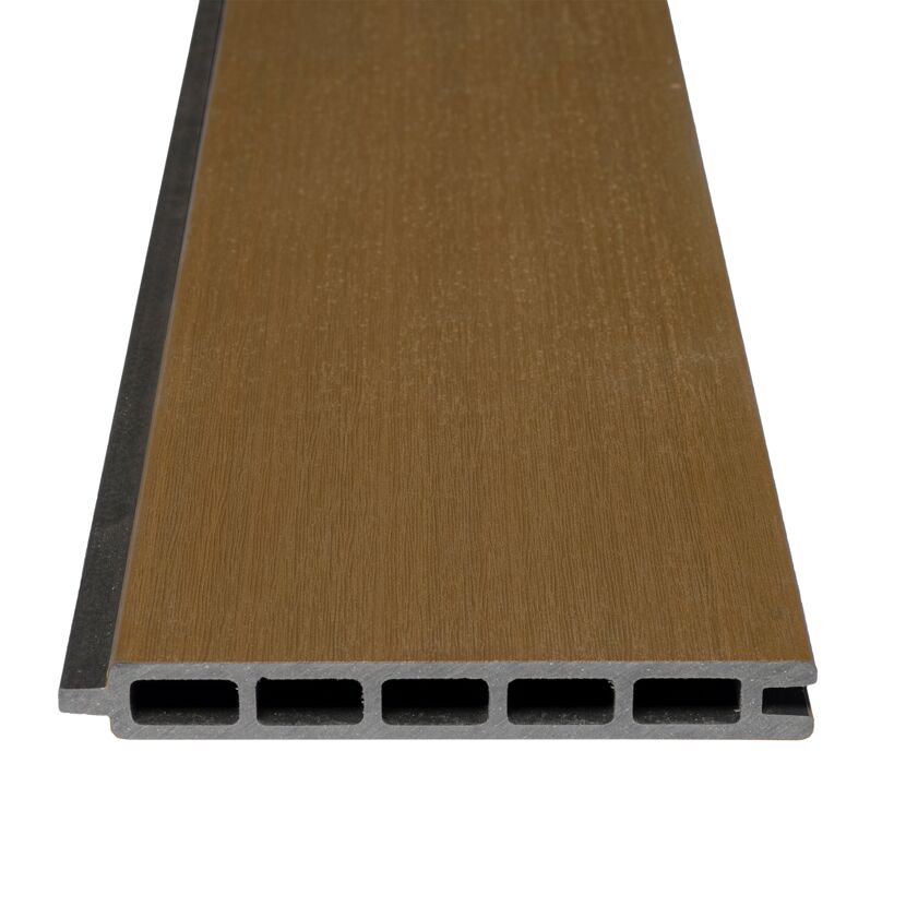 Zaunbohlen 'Cora Line' WPC braun 179 x 14 cm