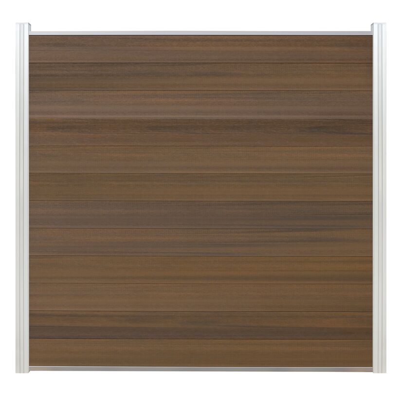Zaunbohlen 'Cora Line' WPC braun 179 x 14 cm