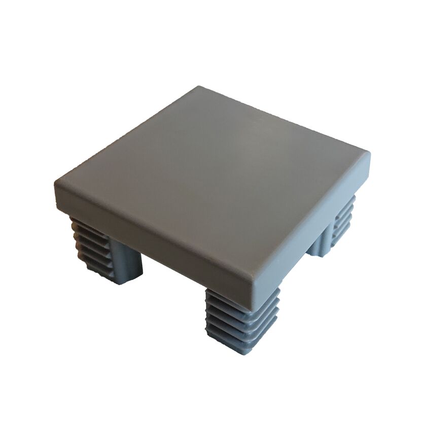 Graue Pfostenkappe aus Kunststoff