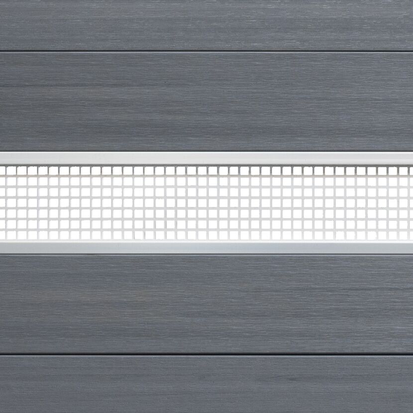 Zaunelement 'Cora Line' Aluminium silber 179 x 14 cm