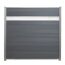 Zaunelement 'Cora Line' Aluminium silber 179 x 14 cm
